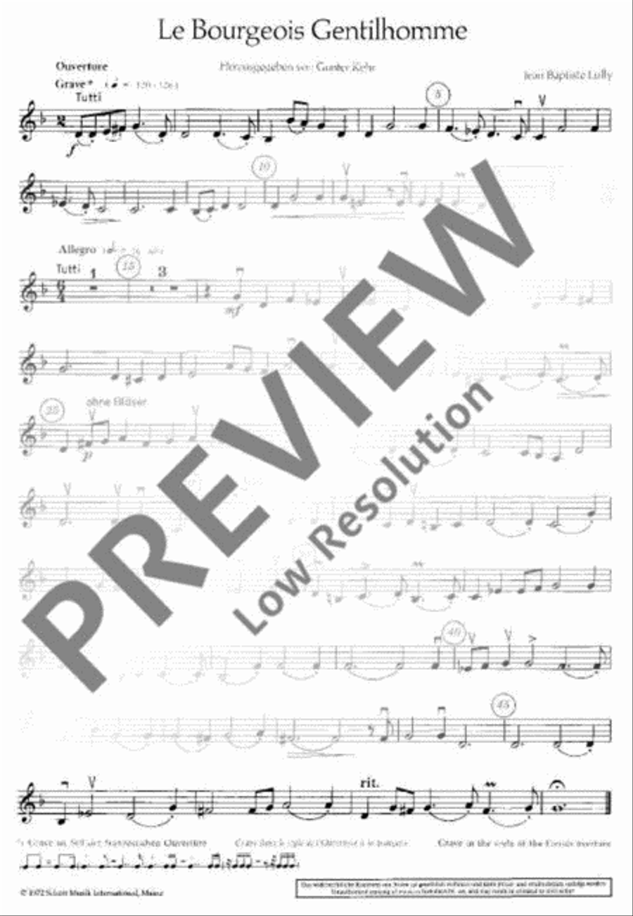 Le Bourgeois Gentilhomme Le Bourgeois Gentilhomme Violin scores gallery preview page 4