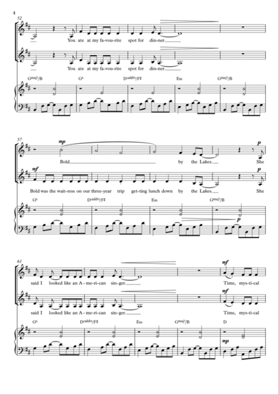 Invisible String High Voice scores gallery preview page 4