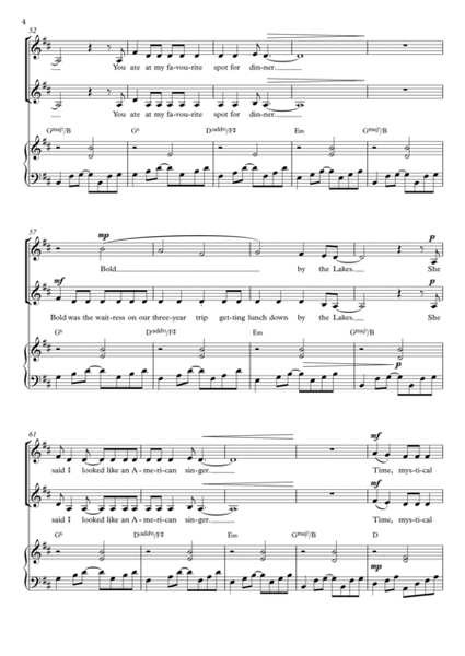 Invisible String by Taylor Swift - High Voice - Digital Sheet
