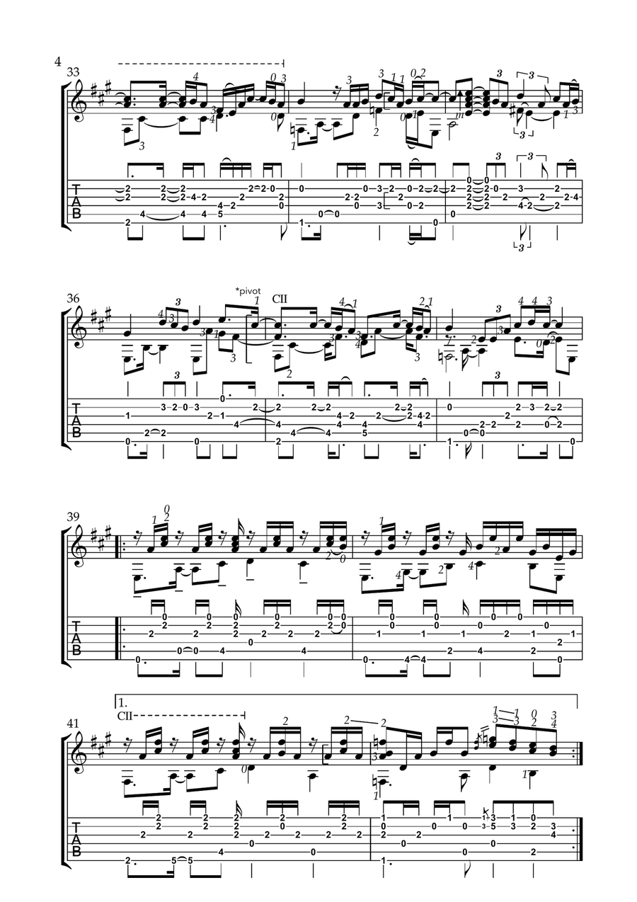 Dos Oruguitas Acoustic Guitar scores gallery preview page 4