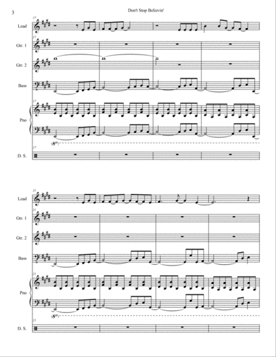 Don't Stop Believin' Small Ensemble scores gallery preview page 5