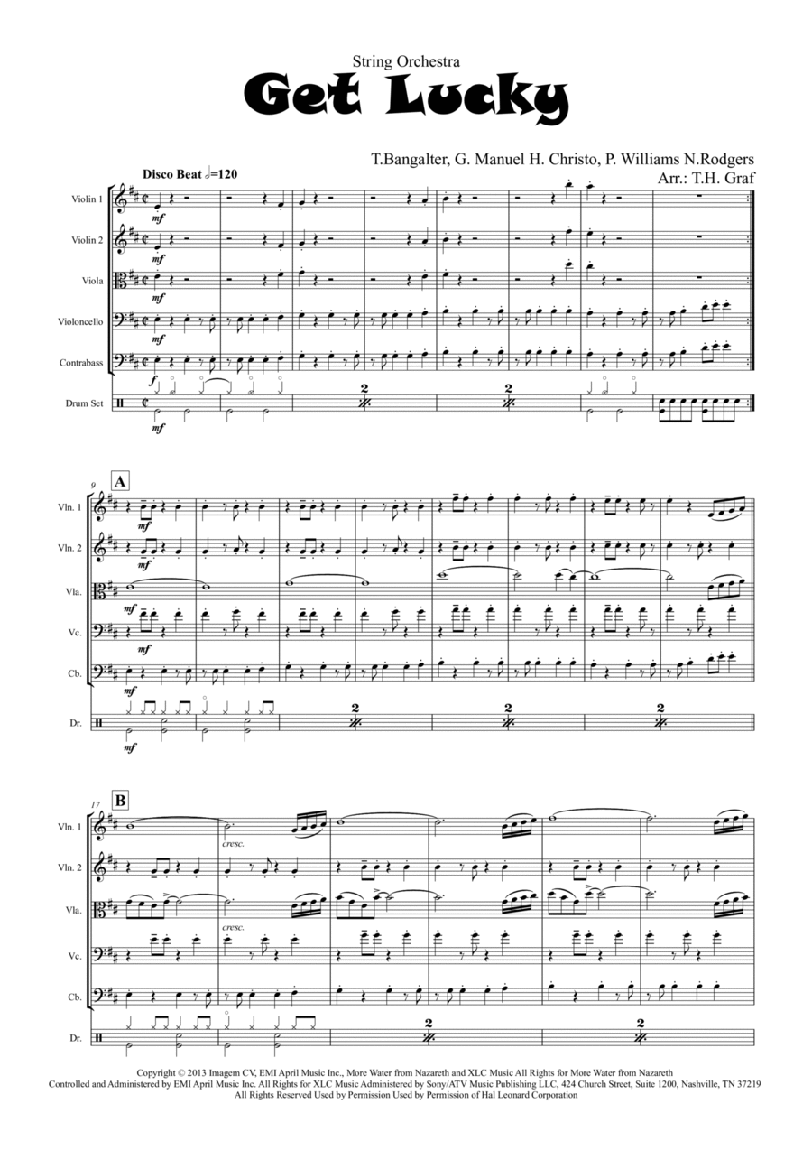Get Lucky Get Lucky String Orchestra scores gallery preview page 1