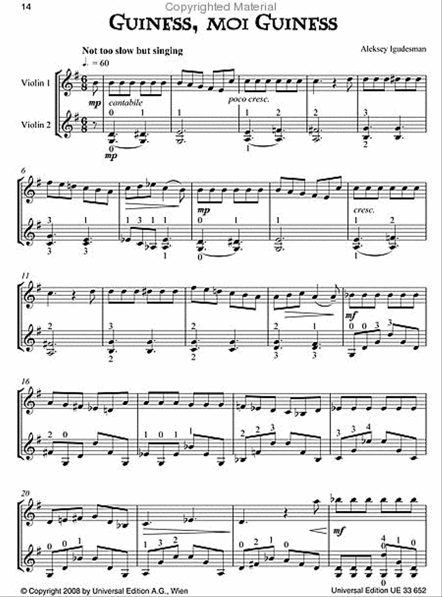 Celtic Violin Duets String Duet scores gallery preview page 5