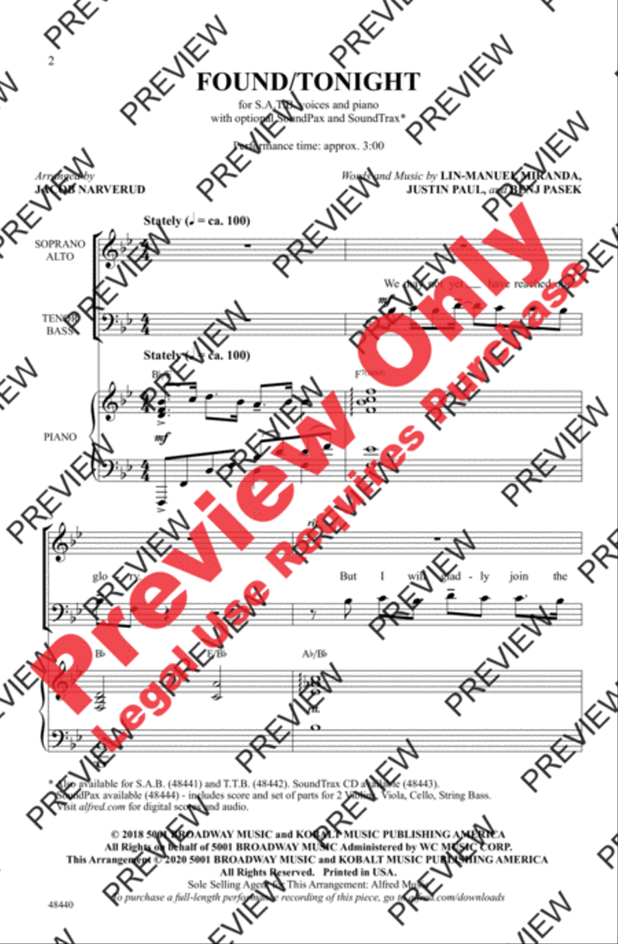 Found/Tonight 4-Part scores gallery preview page 2