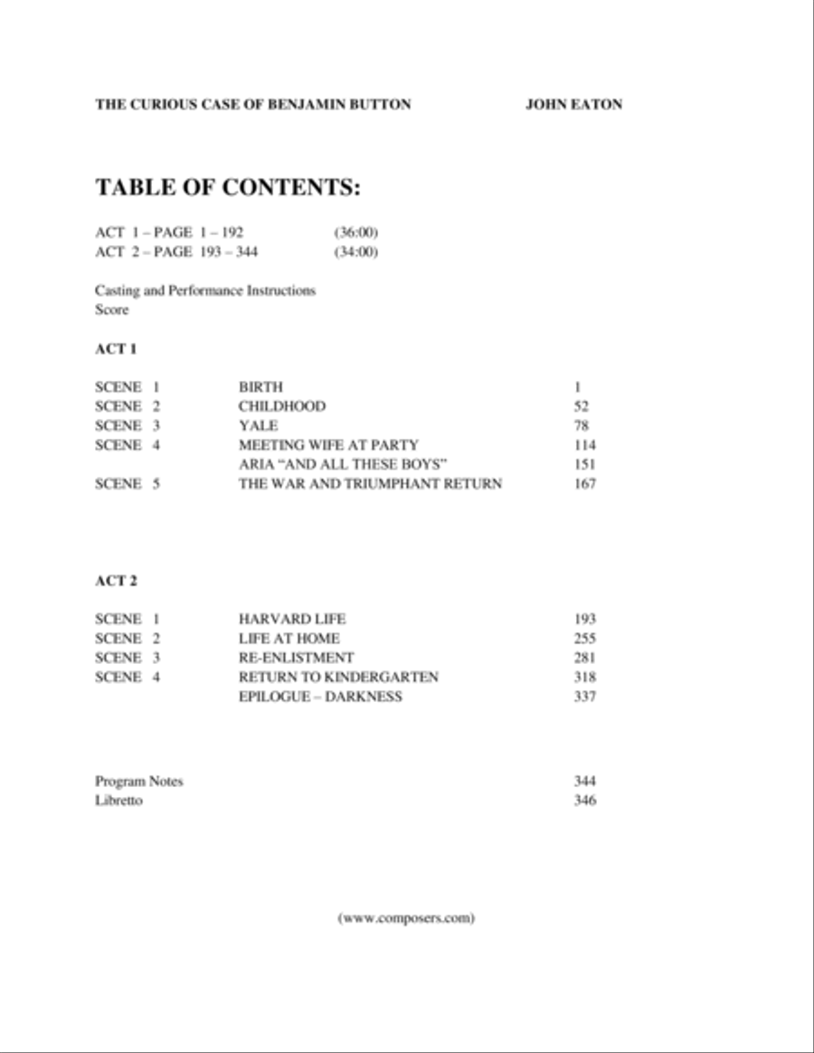 [Eaton] The Curious Case of Benjamin Button Vocal Duet scores gallery preview page 4