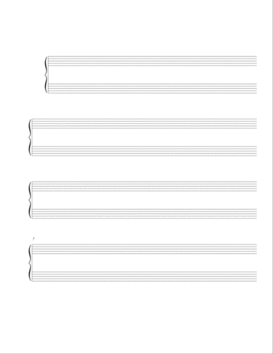 Piano Manuscript Paper