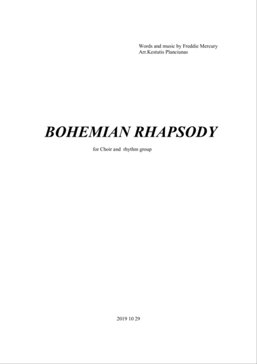 Bohemian Rhapsody Choir scores gallery preview page 1