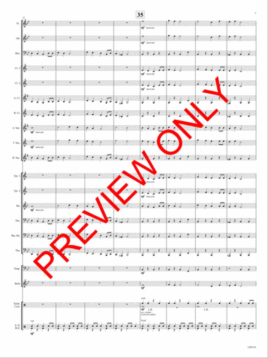 Cherry Lake March Concert Band scores gallery preview page 8