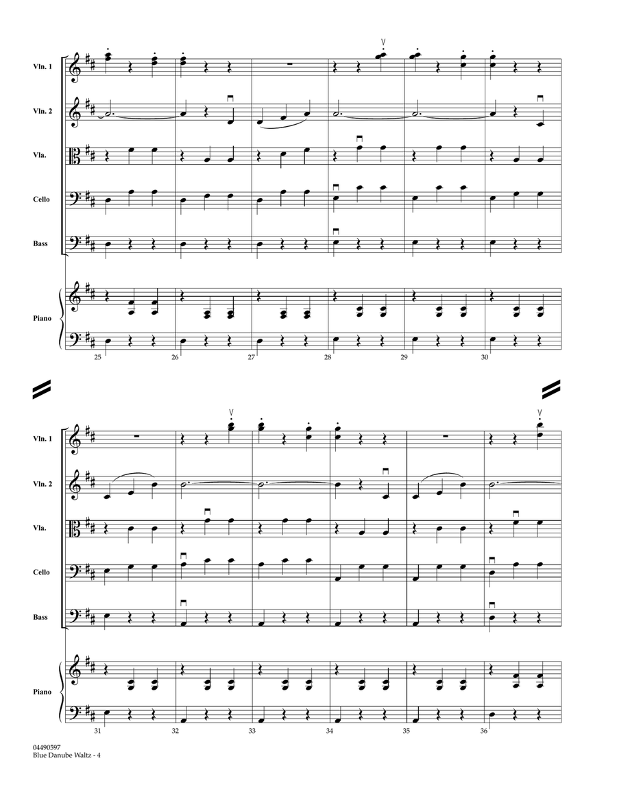 Blue Danube Waltz - Full Score String Orchestra scores gallery preview page 3