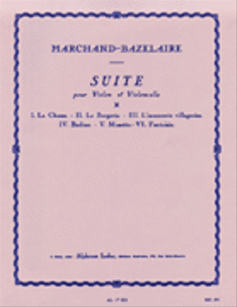 Suite pour Violon et Violoncelle Cello scores gallery preview page 1