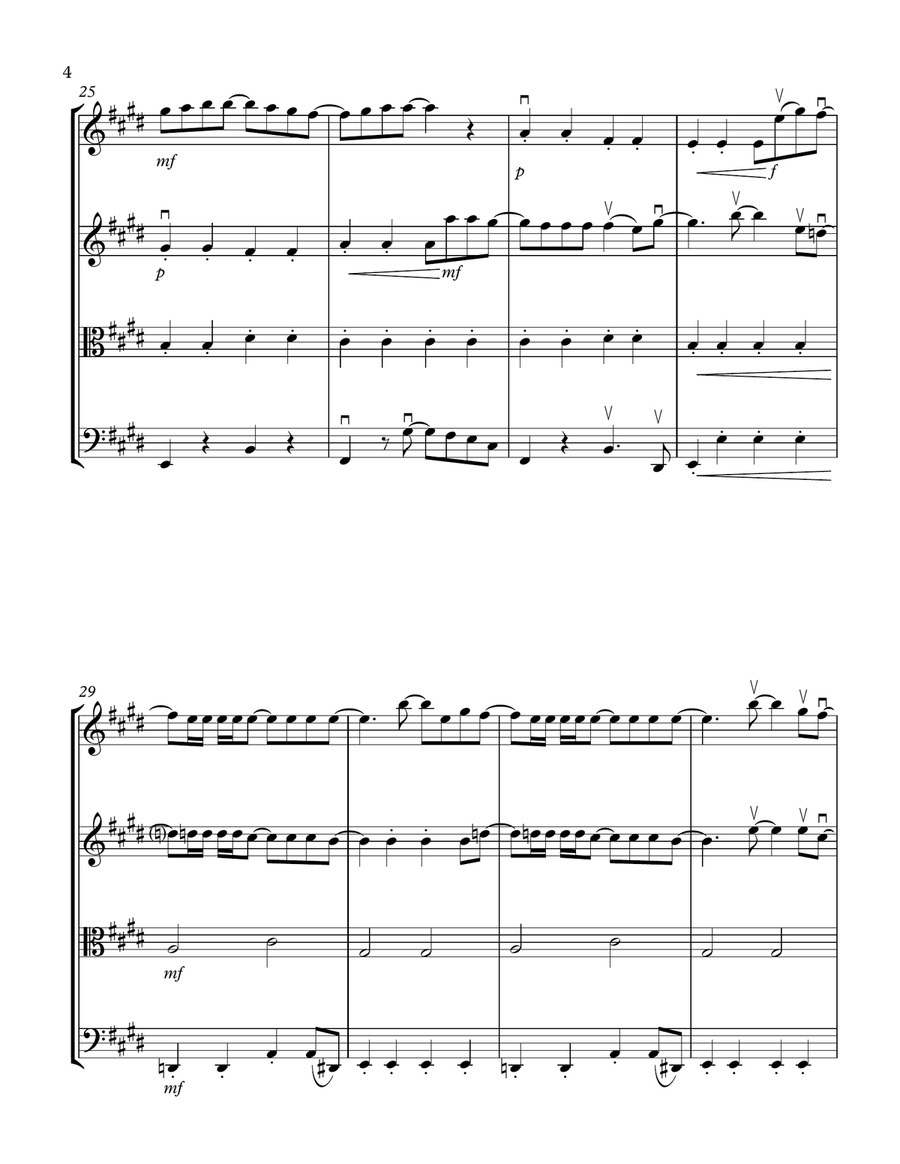 With A Little Help From My Friends String Quartet scores gallery preview page 4
