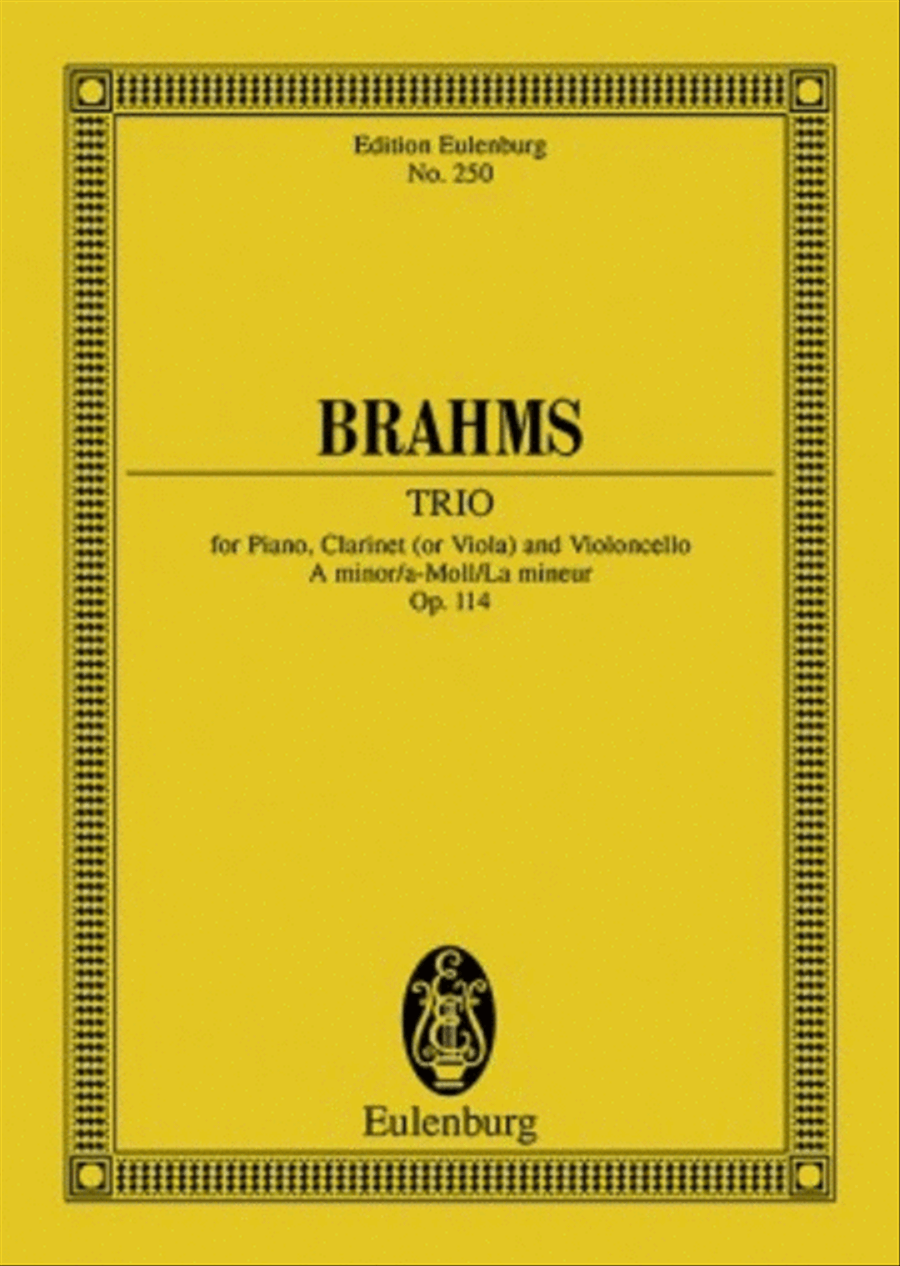 Book cover for Piano Trio in A minor, Op. 114a