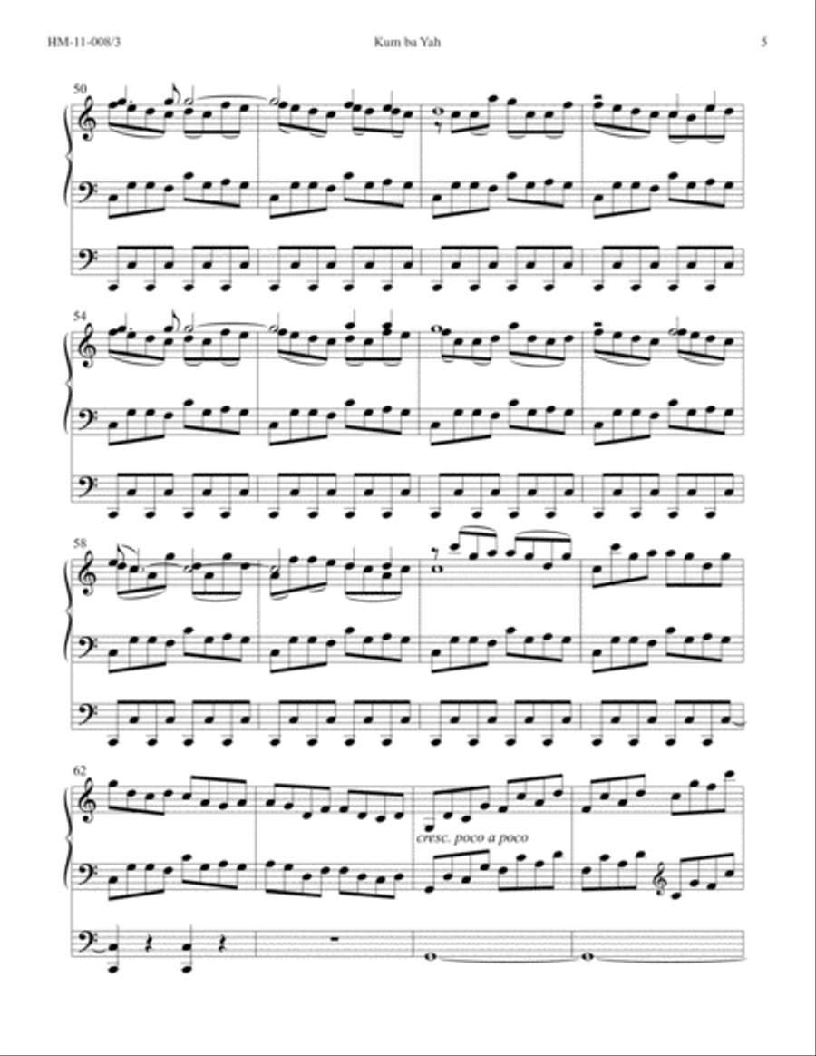 Kum ba Yah Kum ba Yah Organ Solo scores gallery preview page 5