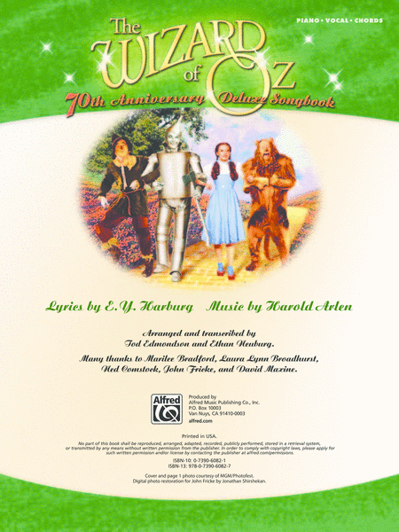 The Wizard of Oz -- 70th Anniversary Deluxe Songbook (Vocal Selections)