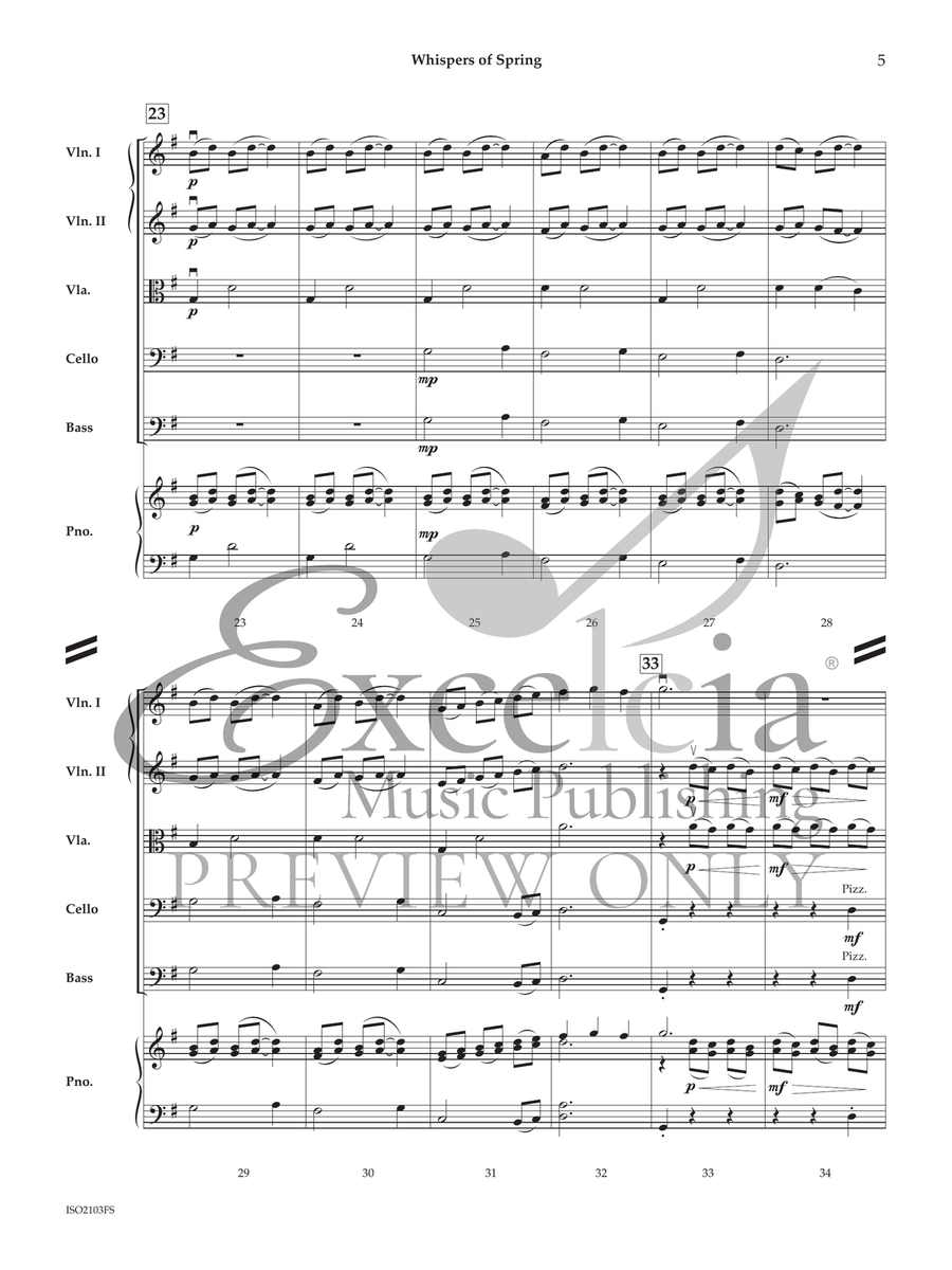Whispers of Spring String Orchestra scores gallery preview page 4