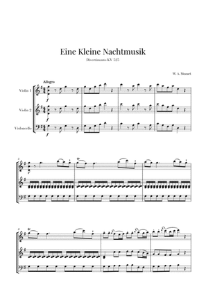 Book cover for Eine Kleine Nachtmusik for 2 Violins and Cello