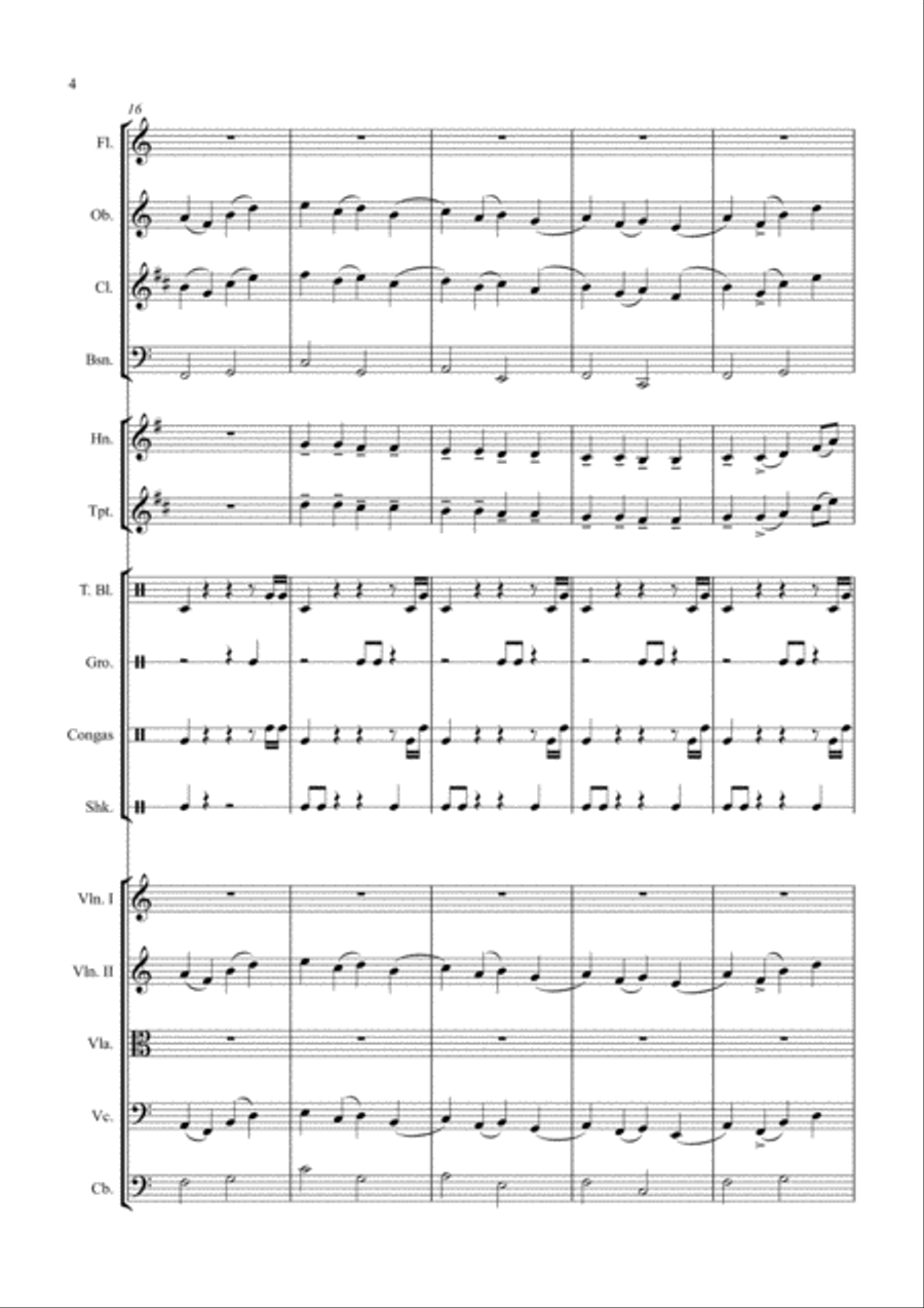 Pachelbel's Cannon - for Youth Orchestra - score plus all parts included Full Orchestra scores gallery preview page 4