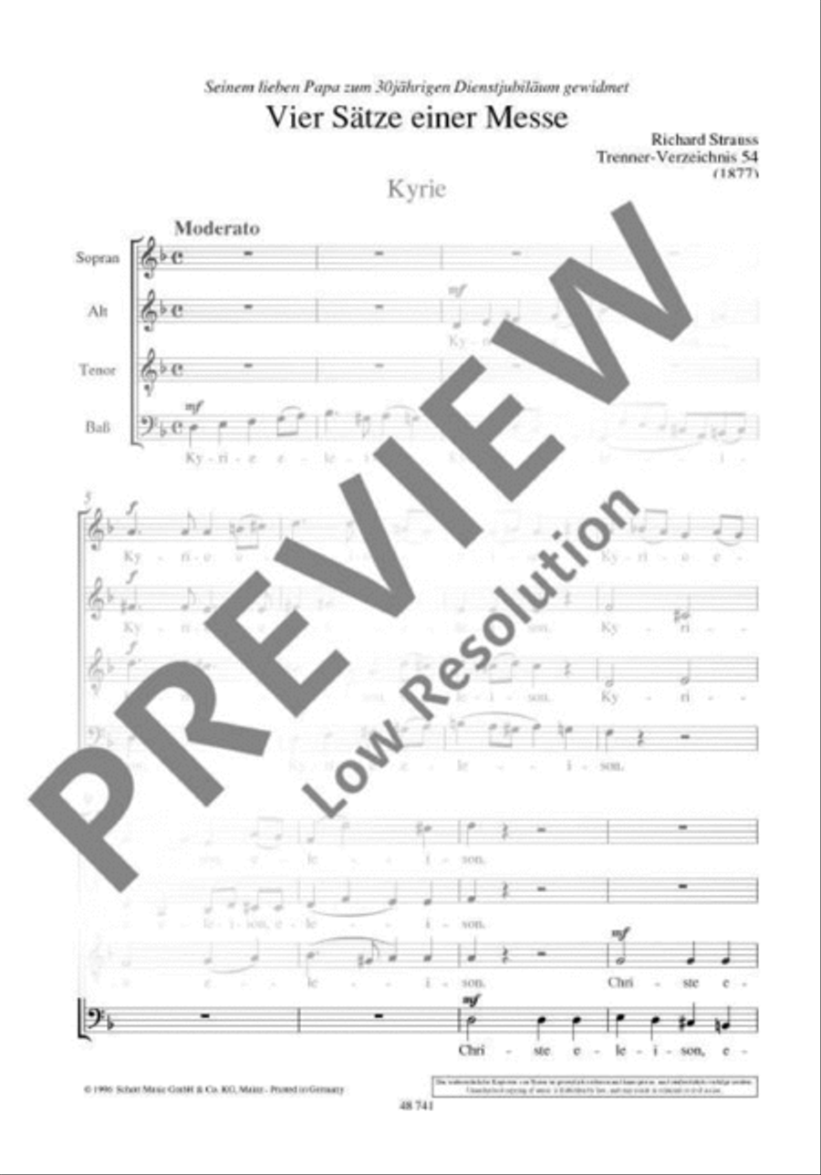 Vier Sätze einer Messe Vier Sätze einer Messe 4-Part scores gallery preview page 3
