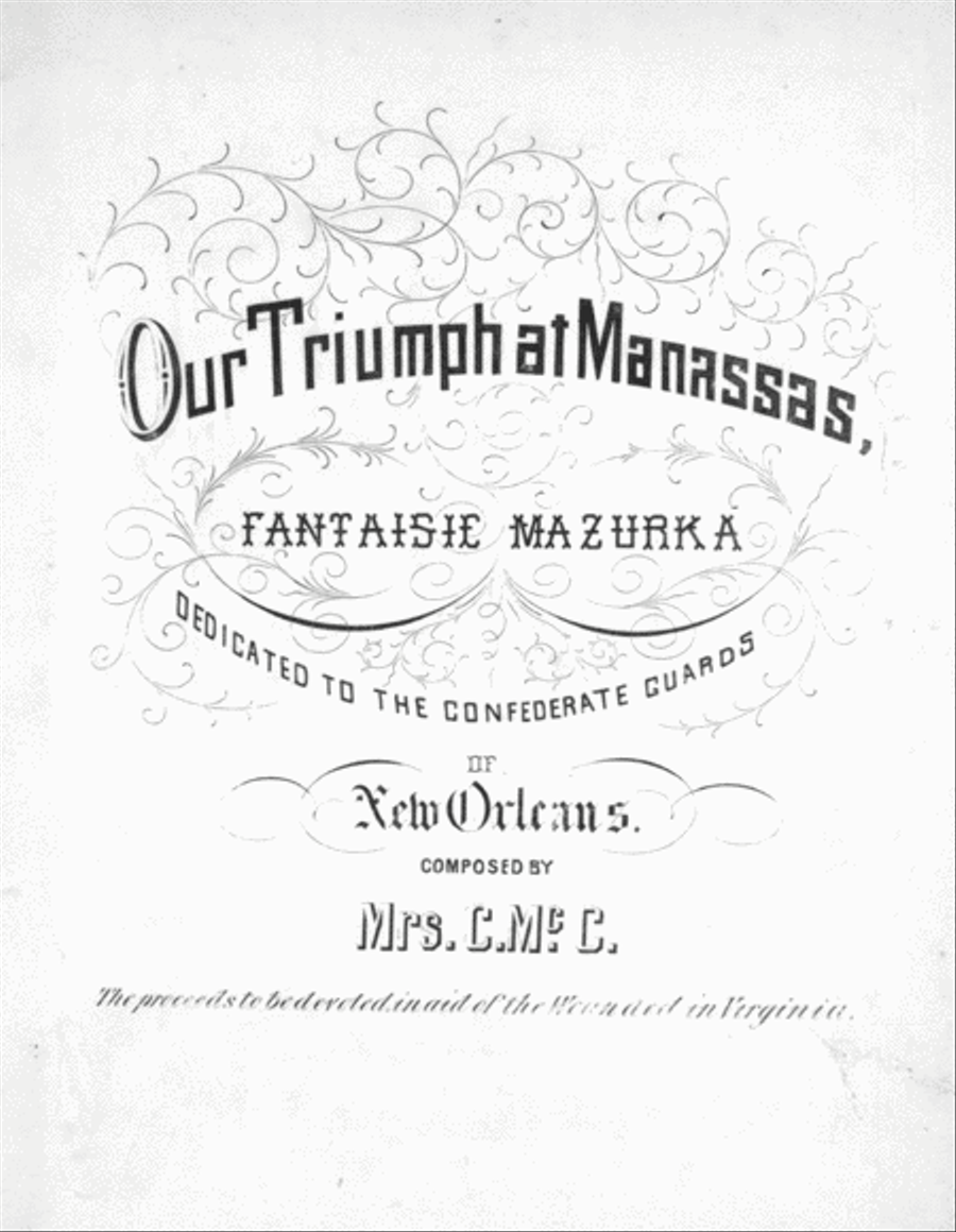 Our Triumph at Manassas, Fantaisie Mazurka Piano Solo scores gallery preview page 1
