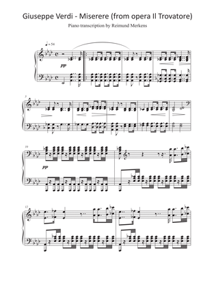 G. Verdi - Miserere (Advanced piano transcription)