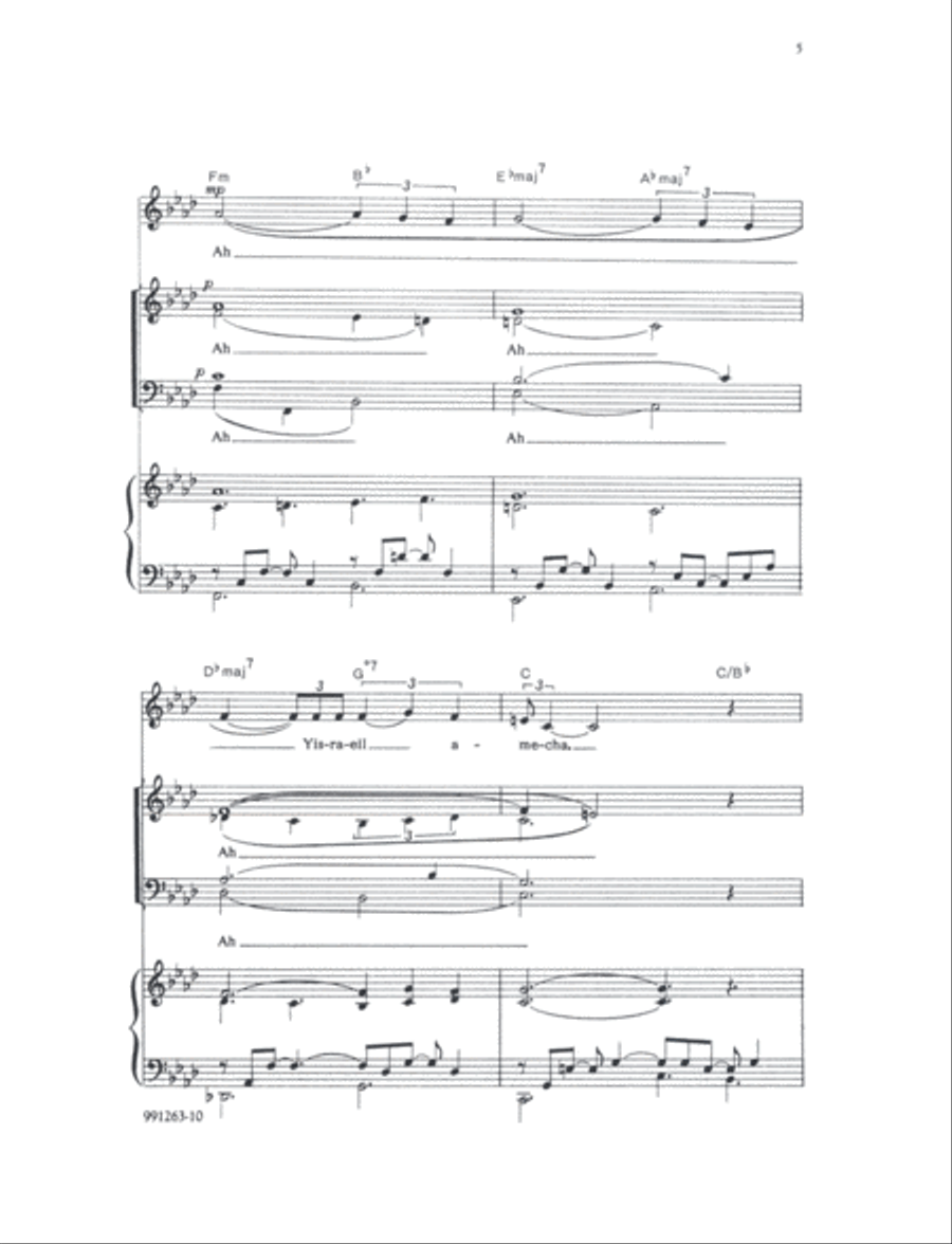 R'Tzei (for Solo Low Voice with optional SATB Choir)