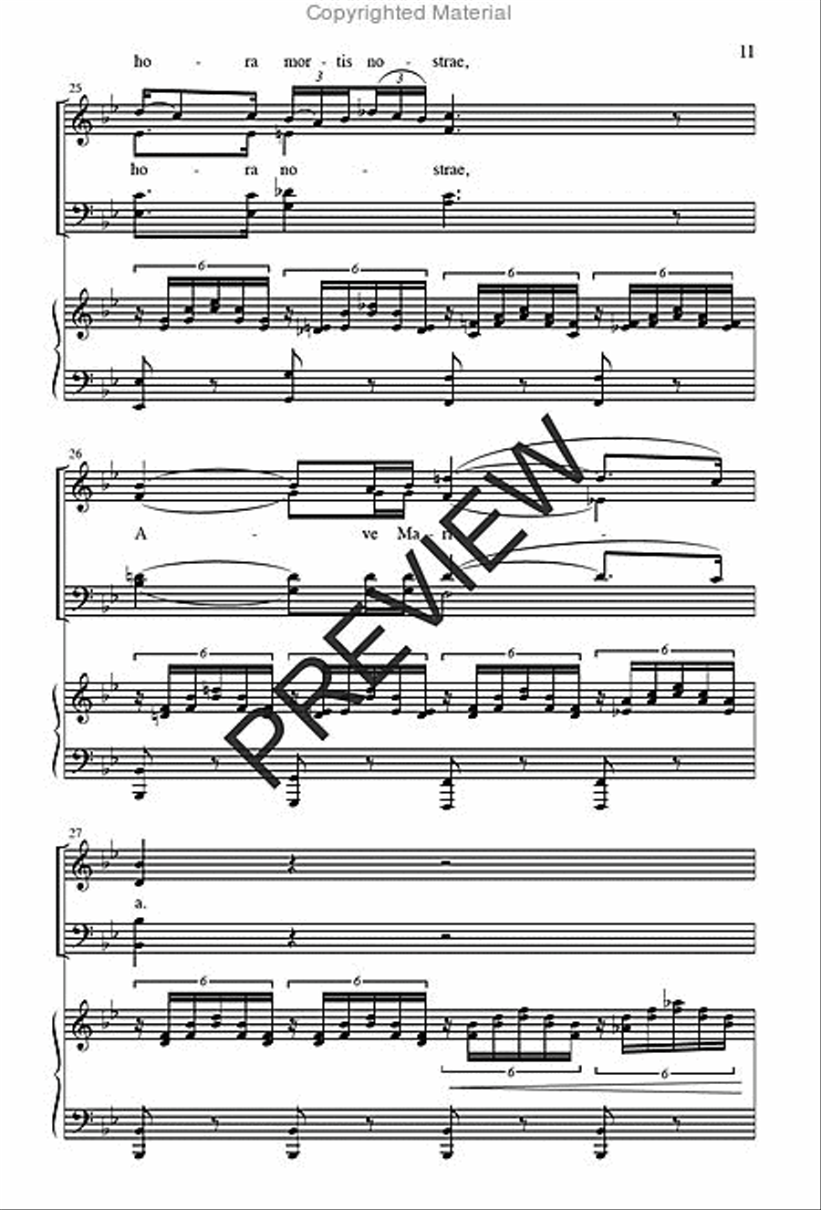 Ave Maria Ave Maria 4-Part scores gallery preview page 11