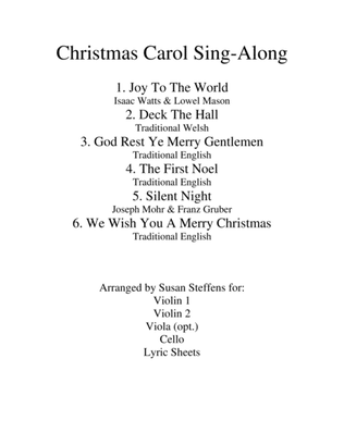 Book cover for Christmas Carol Sing-Along with Lyric Sheets