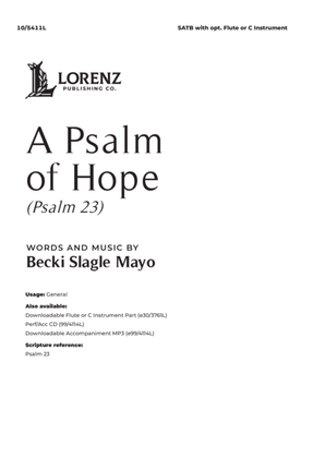 Book cover for A Psalm of Hope