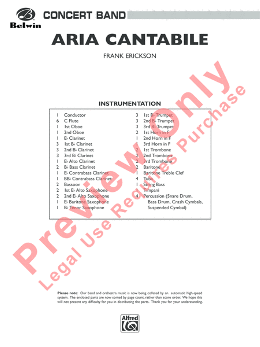 Aria Cantabile Concert Band scores gallery preview page 2