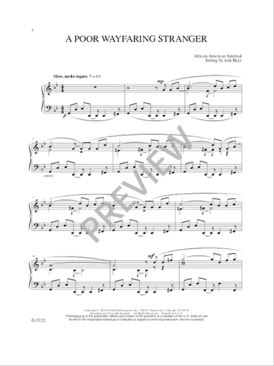 Fourteen American Spirituals and Hymns Piano Solo scores gallery preview page 6