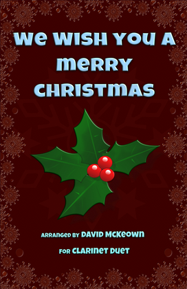 Book cover for We Wish You a Merry Christmas, Jazz Style, for Clarinet Duet