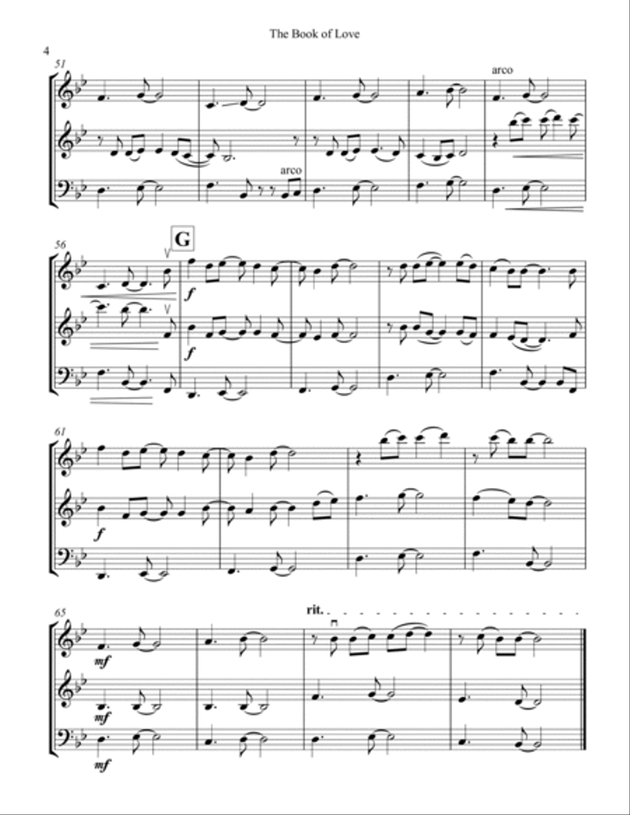 The Book Of Love String Trio scores gallery preview page 4