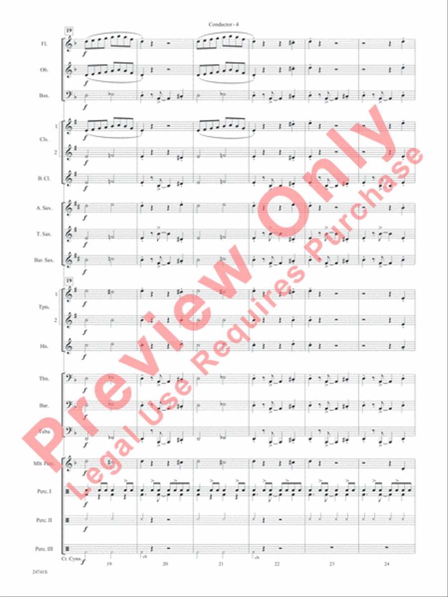 Swing, Santa, Swing Swing, Santa, Swing Concert Band scores gallery preview page 6