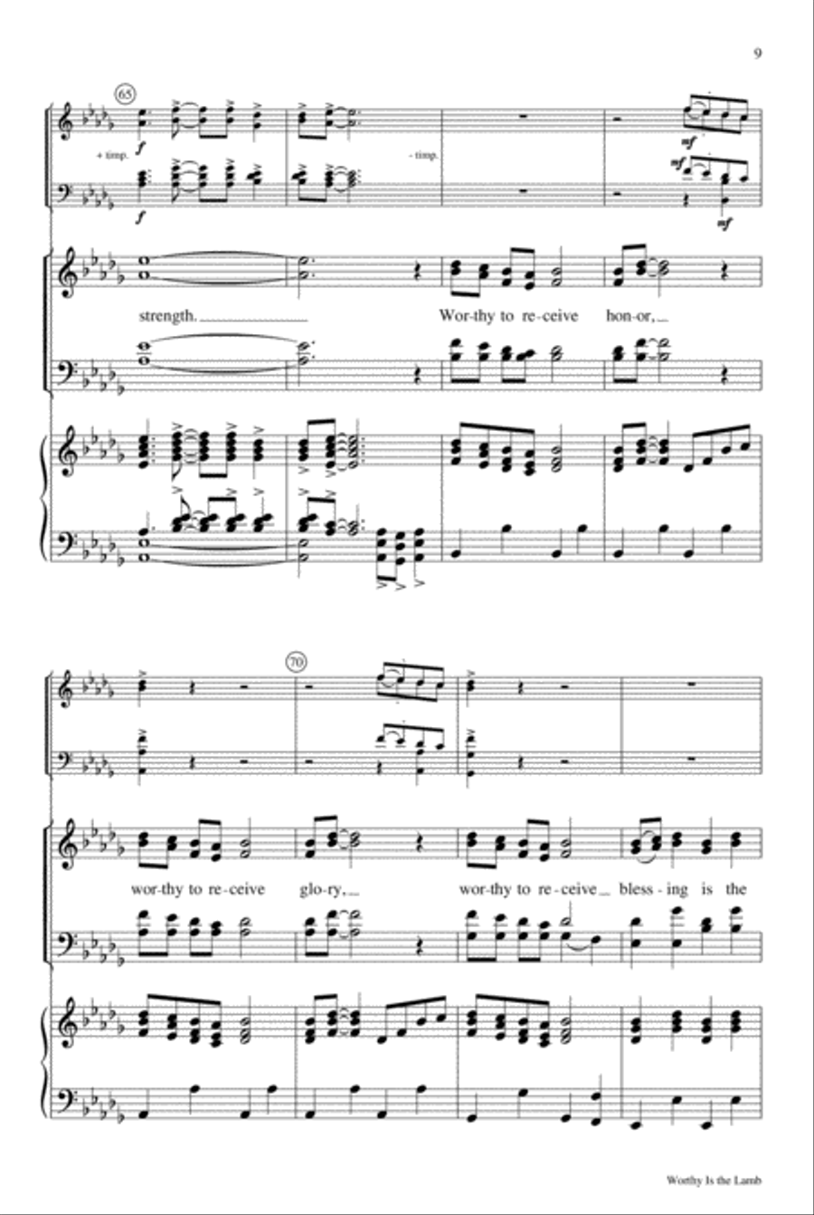 Worthy Is the Lamb Worthy Is the Lamb 4-Part scores gallery preview page 9