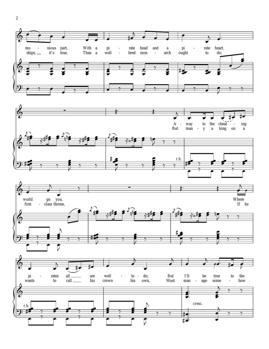 I Am A Pirate King I Am A Pirate King Piano, Vocal scores gallery preview page 2
