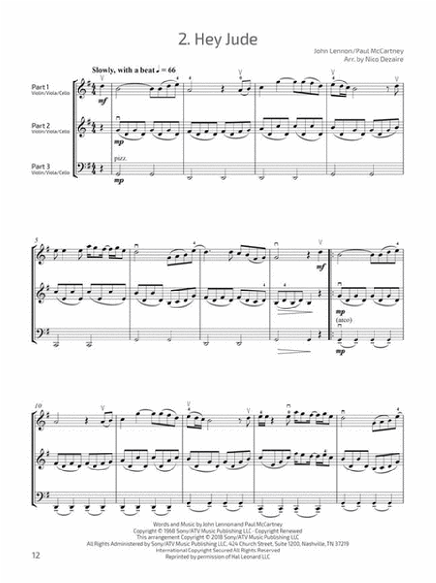 Discover The Beatles String Trio scores gallery preview page 4