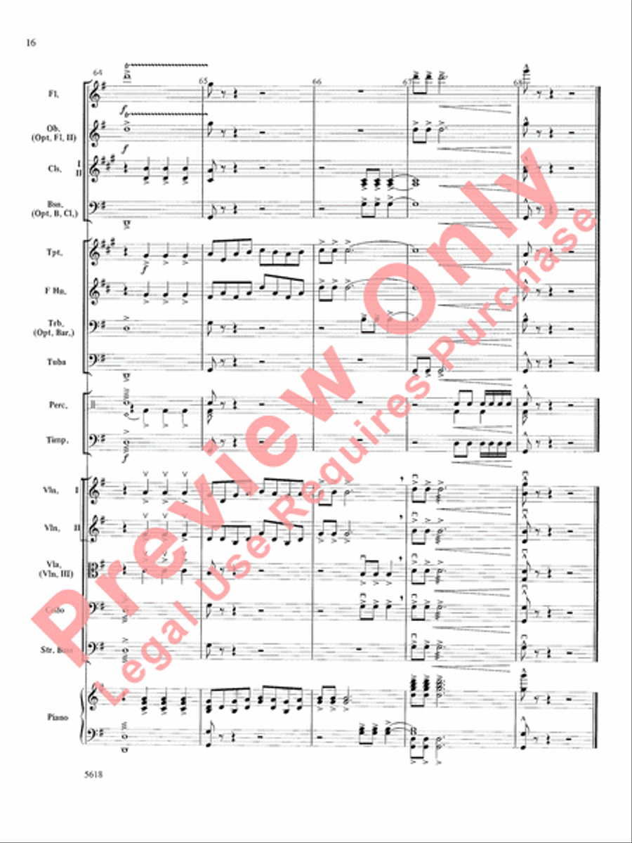 Santa at the Symphony (also playable by strings only) Full Orchestra scores gallery preview page 17