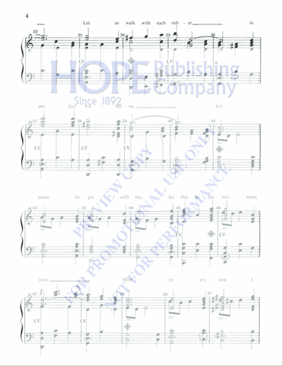 Let There Be Peace on Earth 5-Octaves scores gallery preview page 4