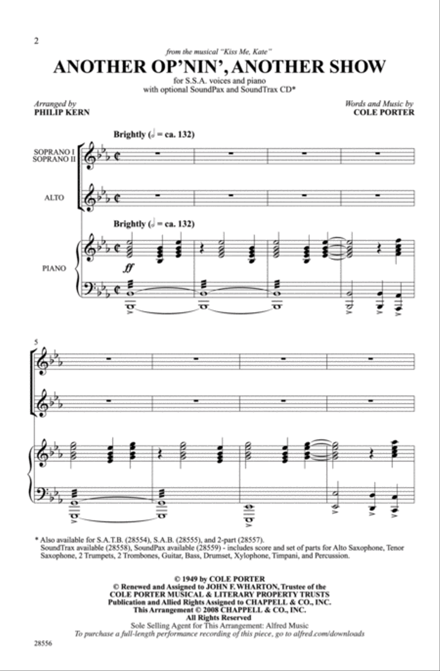 Another Op'nin', Another Show Women's Choir scores gallery preview page 2
