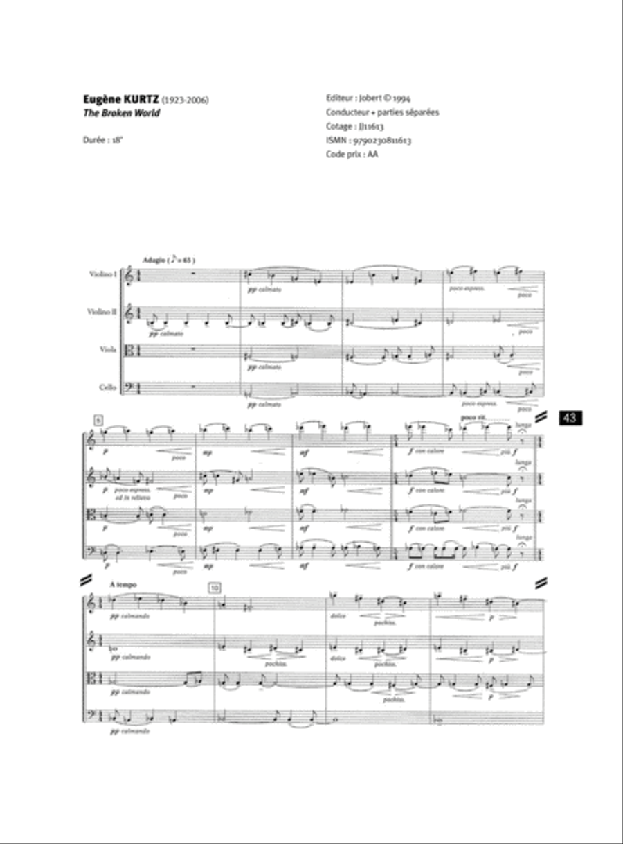 The Broken World String Quartet scores gallery preview page 2