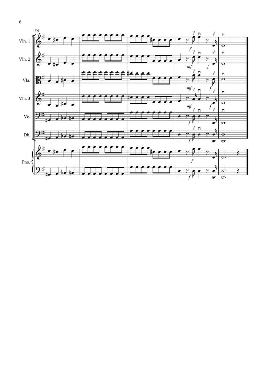 1812 Overture for String Orchestra String Quartet scores gallery preview page 6