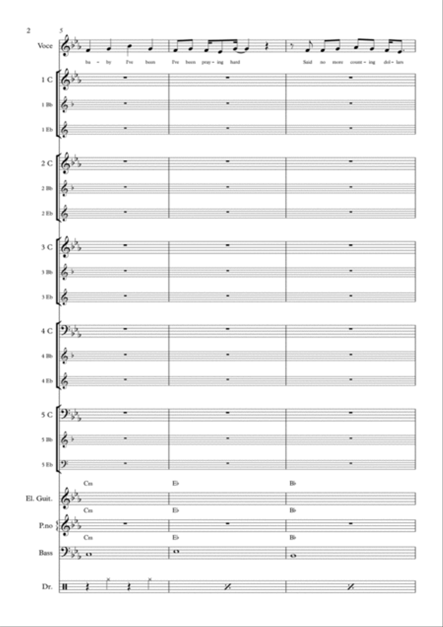 Counting Stars Concert Band scores gallery preview page 2