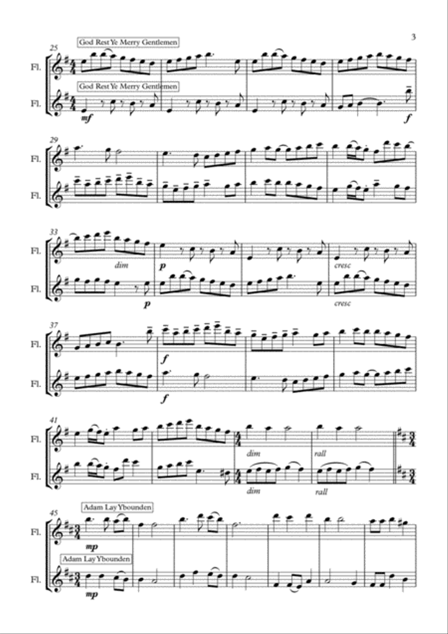 Christmas Fantasia Christmas Fantasia Flute Duet scores gallery preview page 3