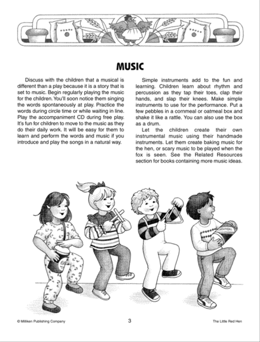 The Little Red Hen Unison Choir scores gallery preview page 3
