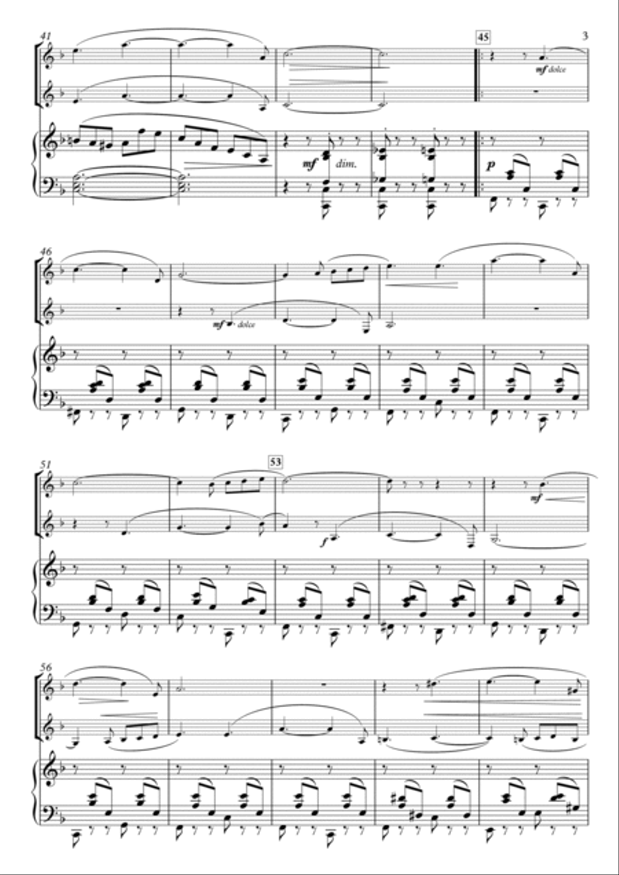 Miniatures, No.6 Saltarell H.88-3 for Two Clarinets & Piano Clarinet Duet scores gallery preview page 3