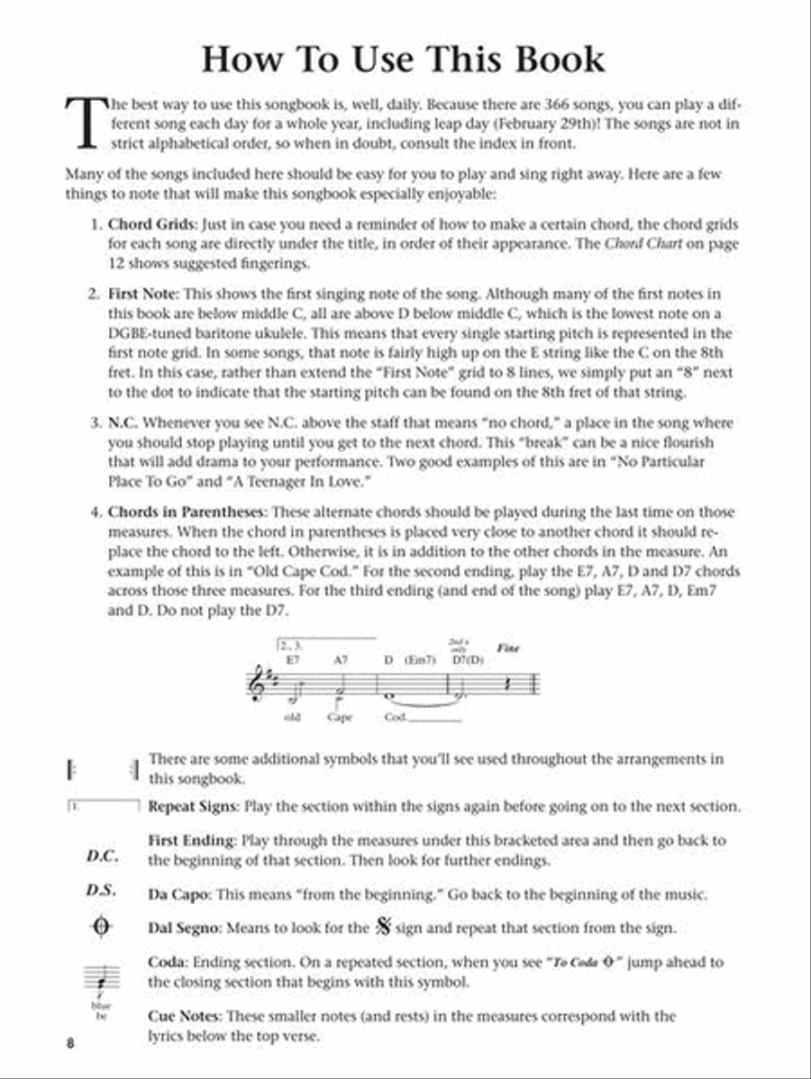 The Daily Ukulele: Leap Year Edition for Baritone Ukulele Piano scores gallery preview page 9