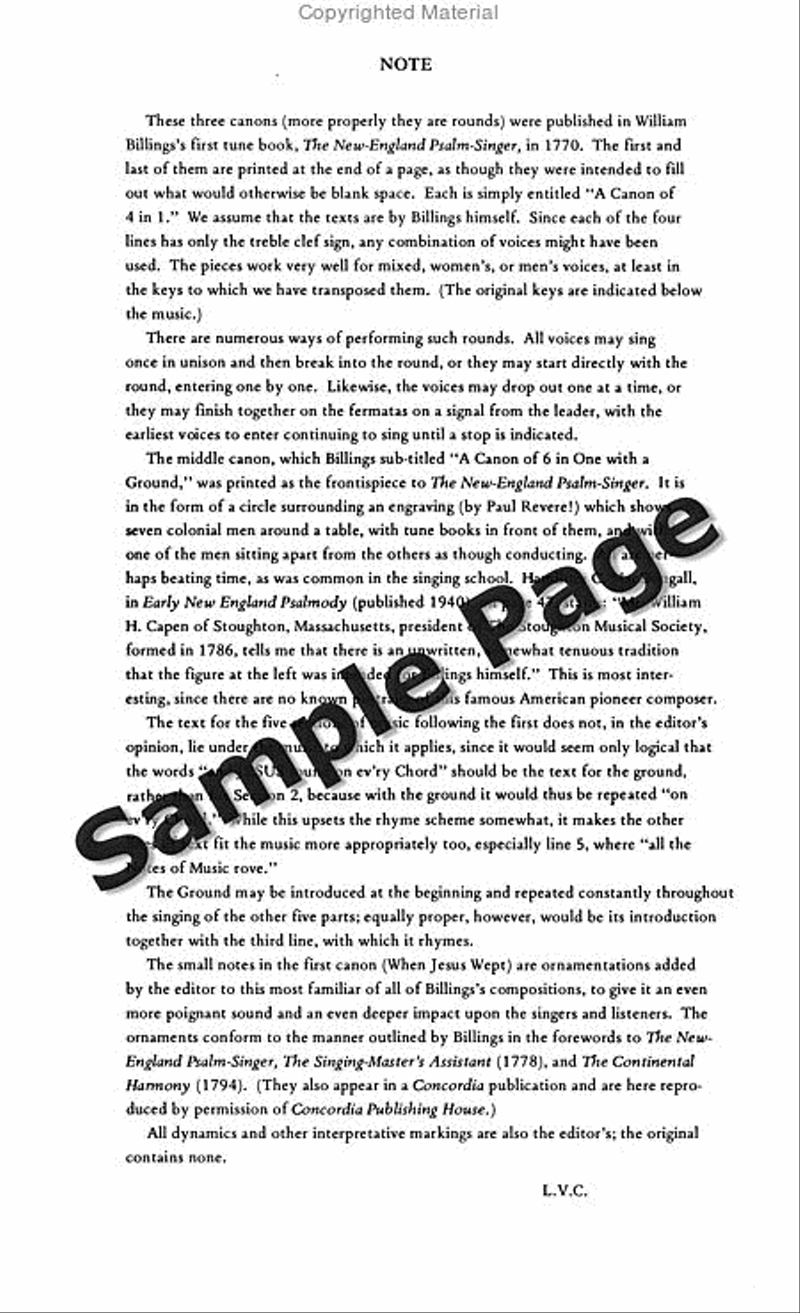 3 Billings Canons SSA scores gallery preview page 5