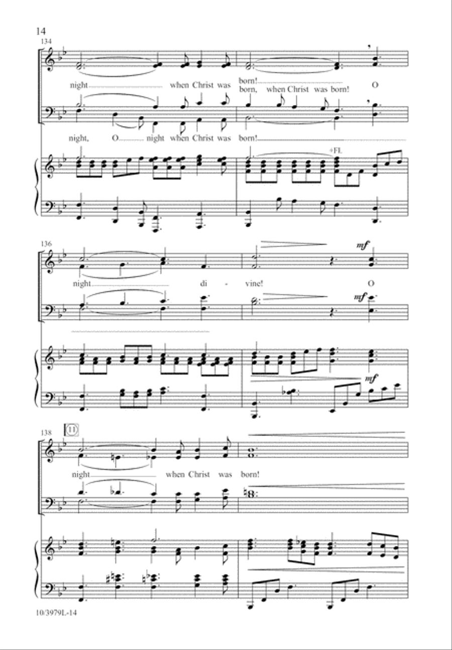 O Hear the Angel Voices 4-Part scores gallery preview page 14