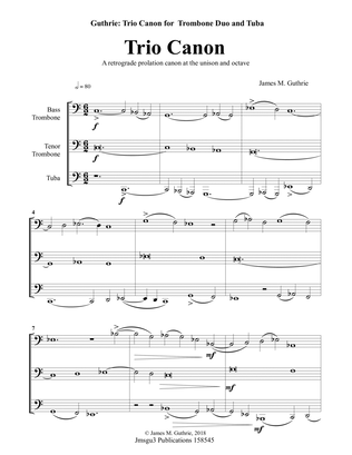 Guthrie: Trio Canon for 2 Trombones & Tuba