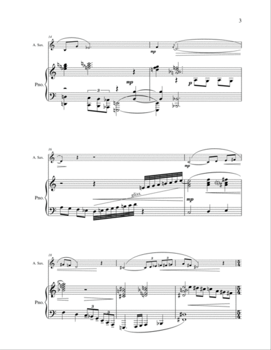 Sonata for Alto Saxophone (or Clarinet) and Piano Woodwind Duet scores gallery preview page 5